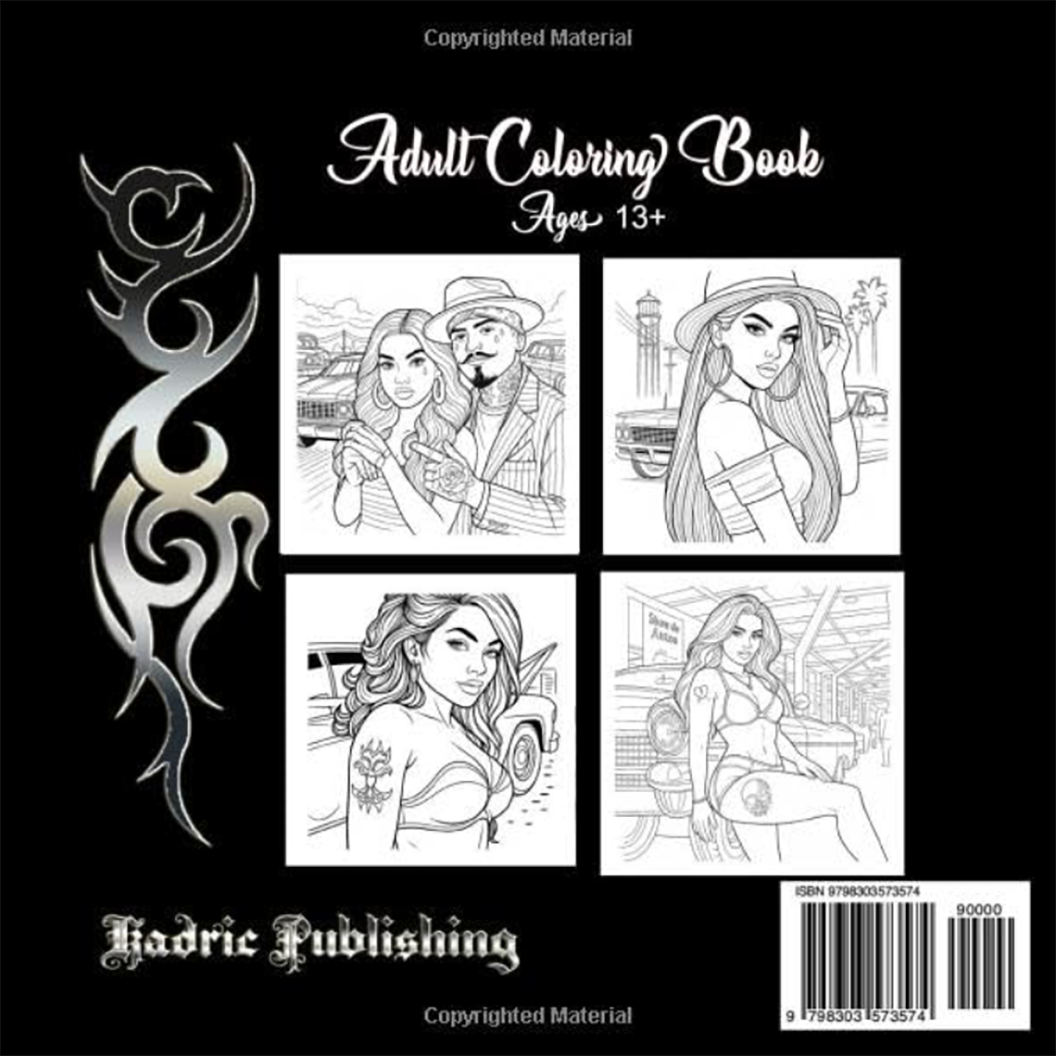 Car Show Babes: Adult Coloring Book Paperback