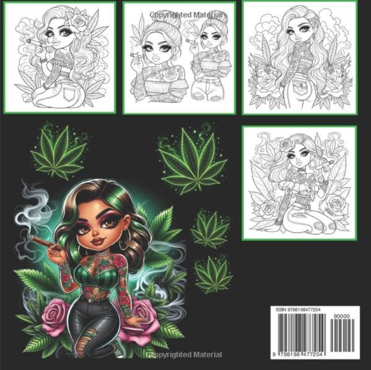 Chibi Cholas High Times Adult Coloring Book: Cute Stoner Girls, Cannabis Culture, Kawaii Chicana Art & Relaxing Adult Coloring Pages for Marijuana Lovers