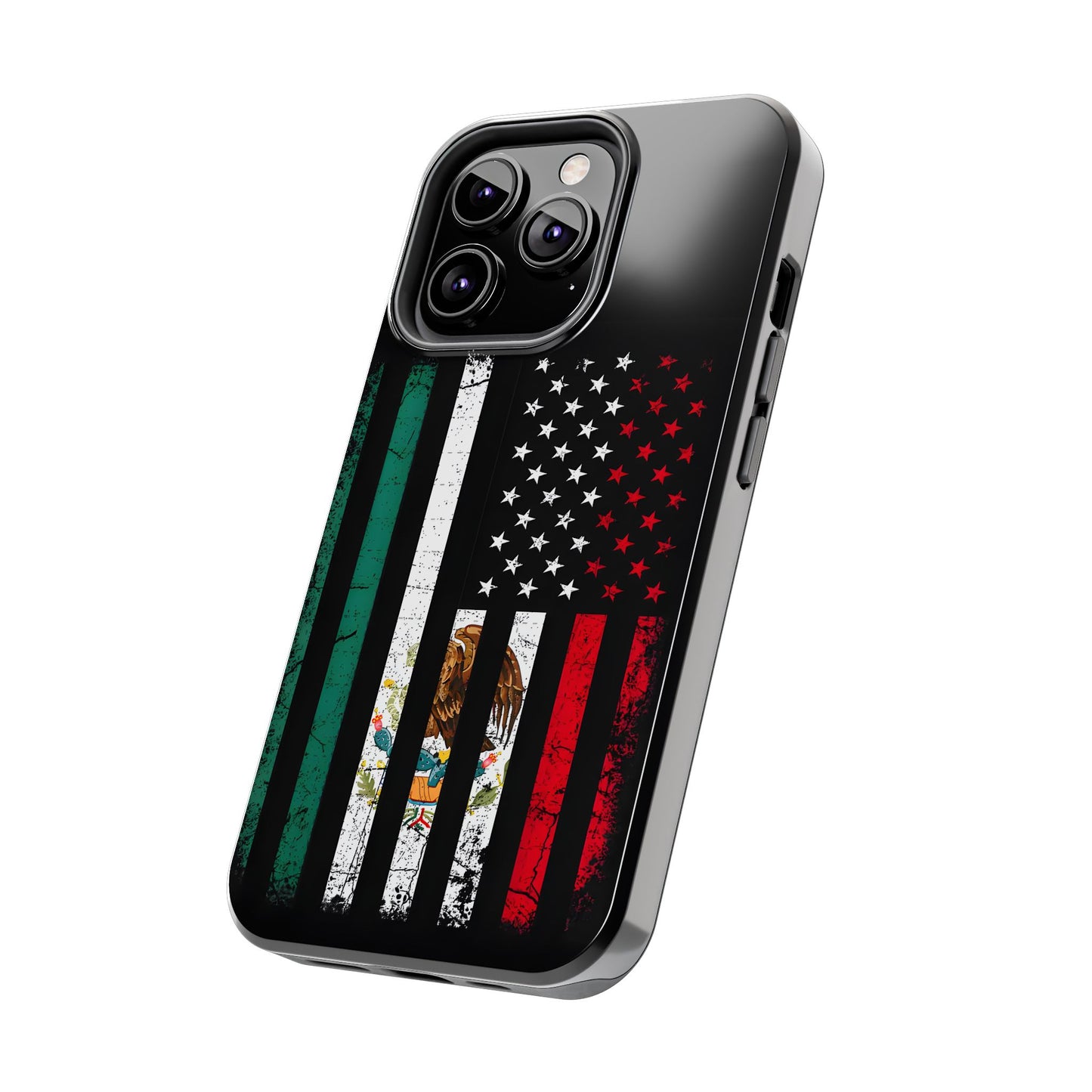 Mexican American  Distressed US–Mexico Flag Design Tough Phone Case