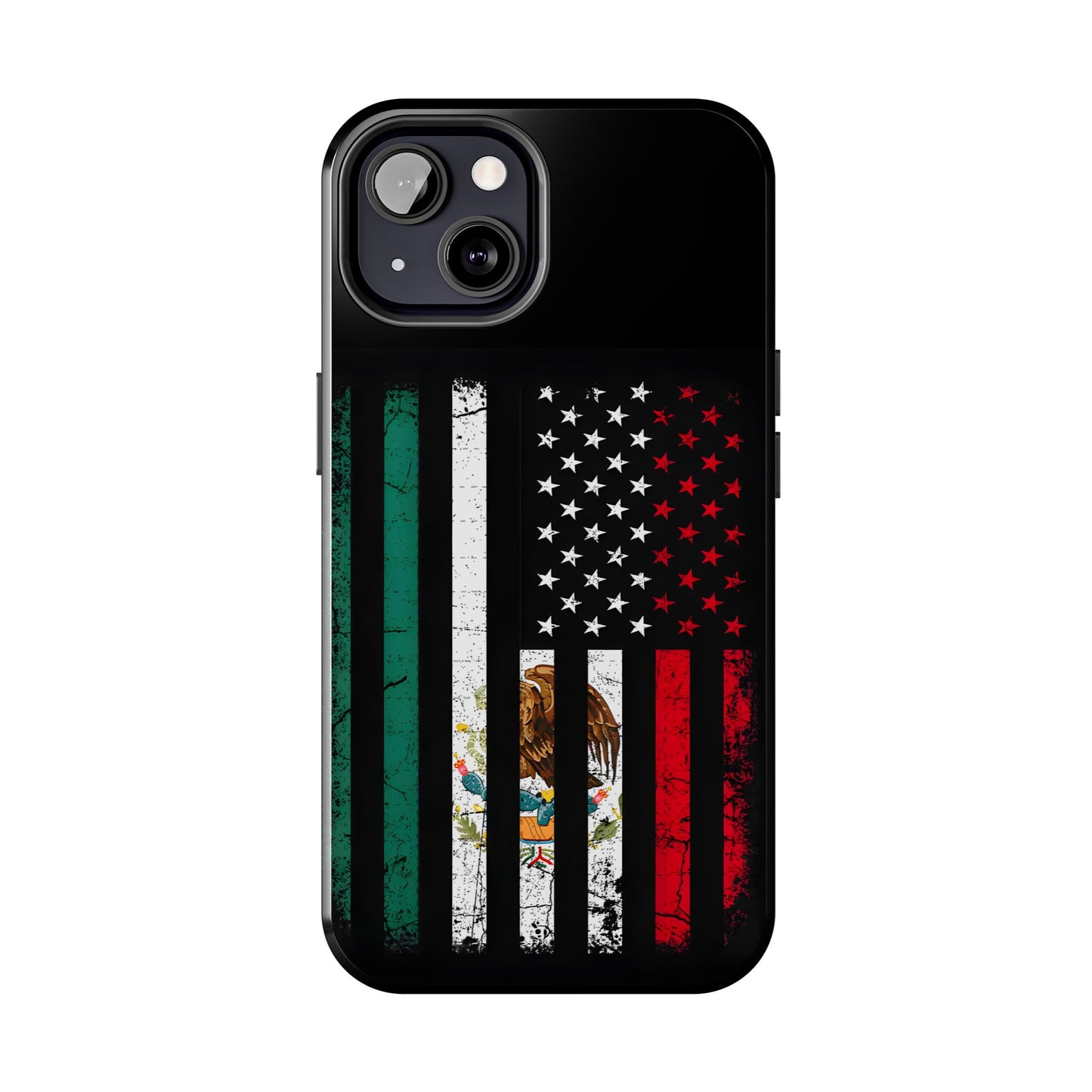 Mexican American  Distressed US–Mexico Flag Design Tough Phone Case