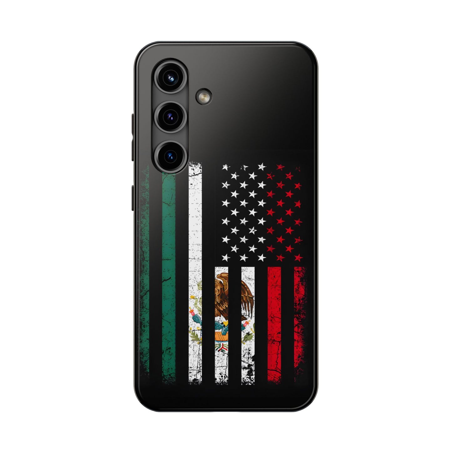 Mexican American  Distressed US–Mexico Flag Design Tough Phone Case