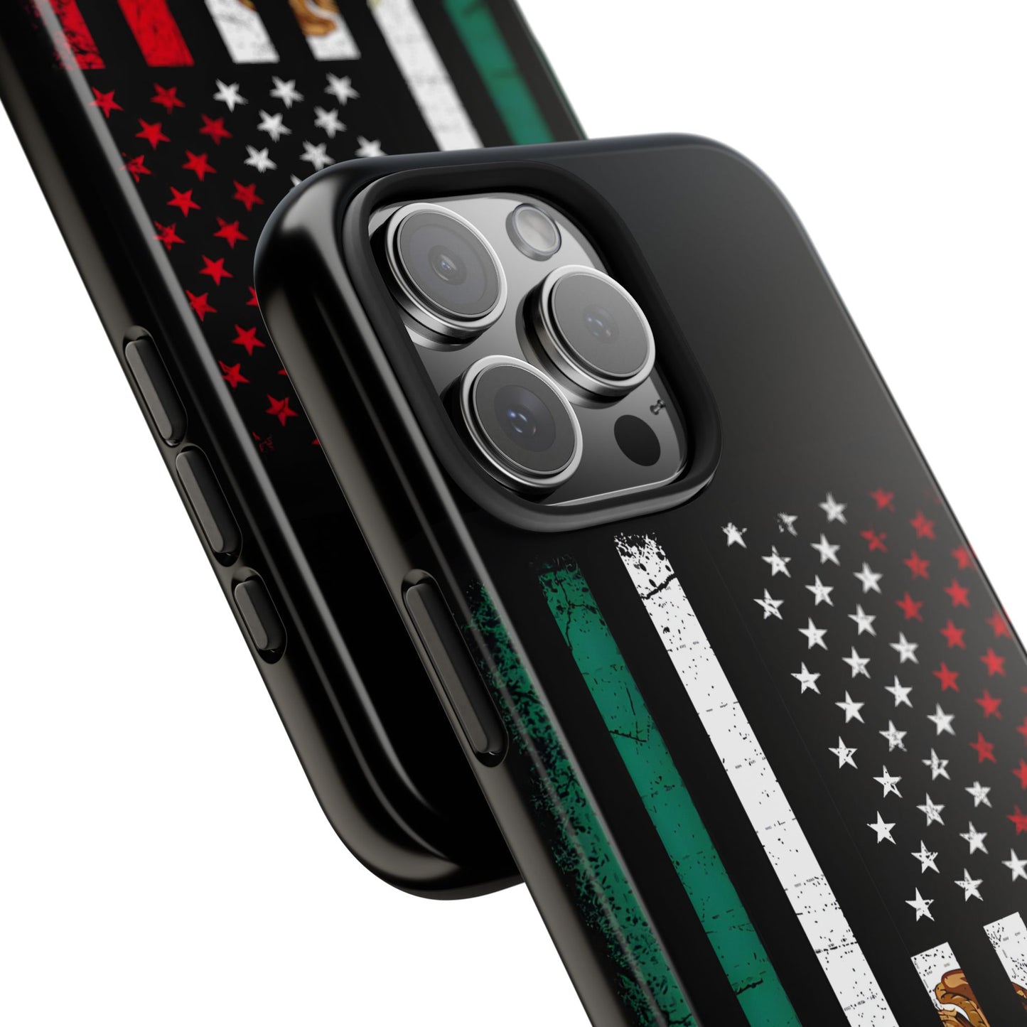 Mexican American  Distressed US–Mexico Flag Design Tough Phone Case