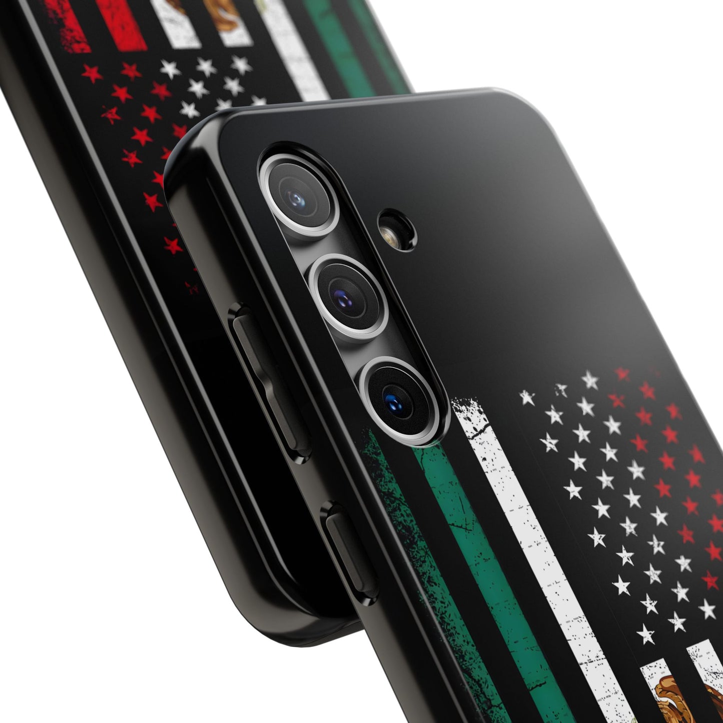 Mexican American  Distressed US–Mexico Flag Design Tough Phone Case