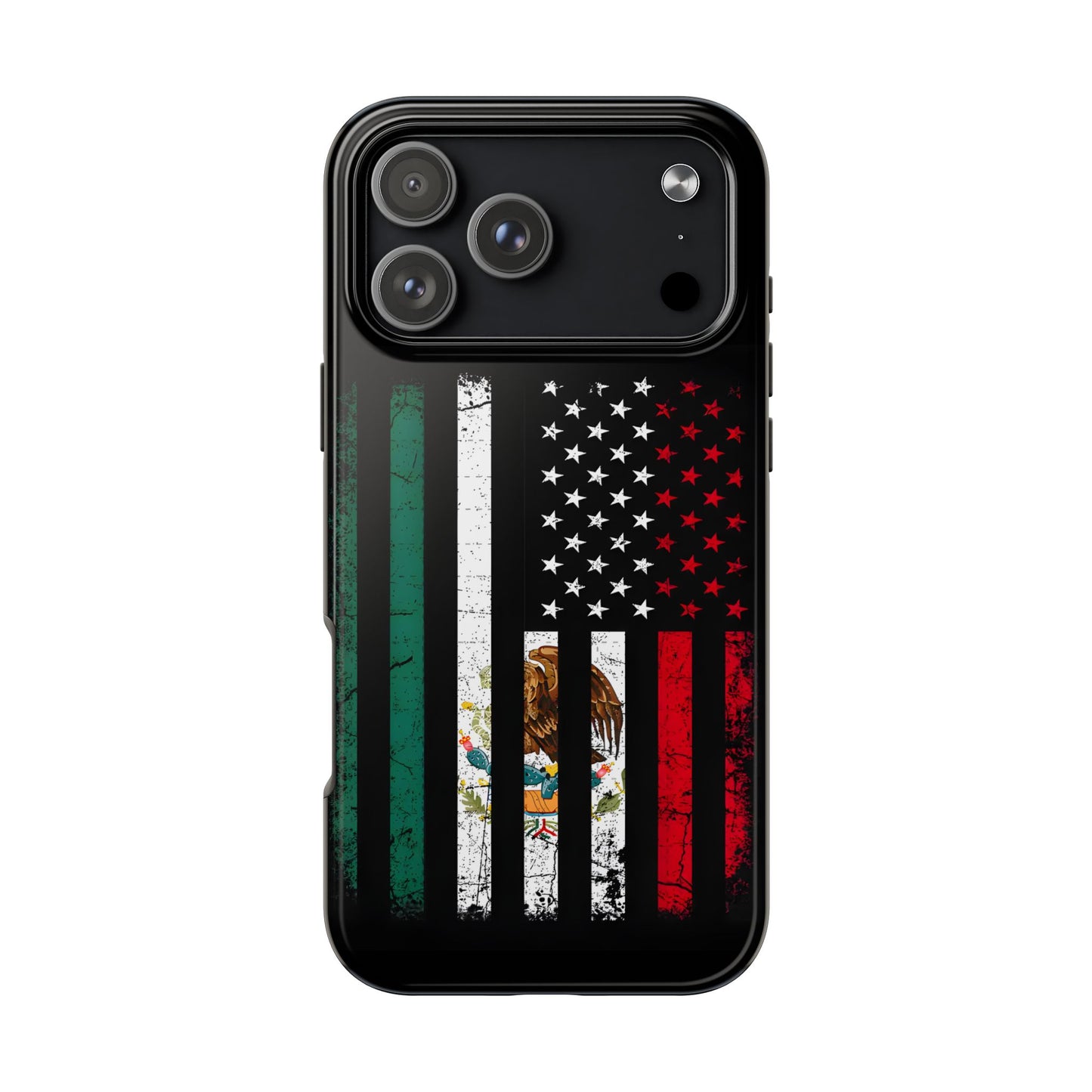 Mexican American  Distressed US–Mexico Flag Design Tough Phone Case