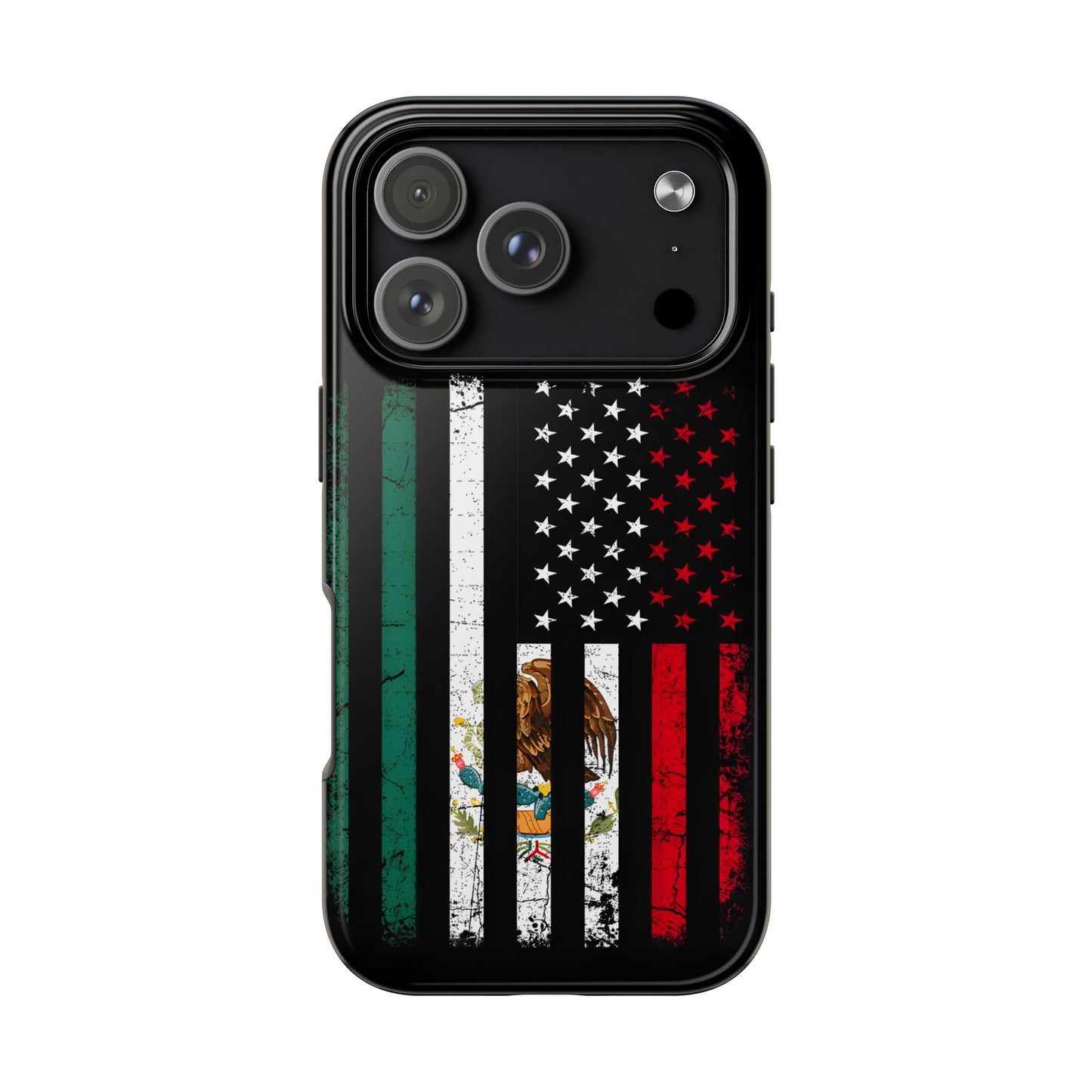 Mexican American  Distressed US–Mexico Flag Design Tough Phone Case