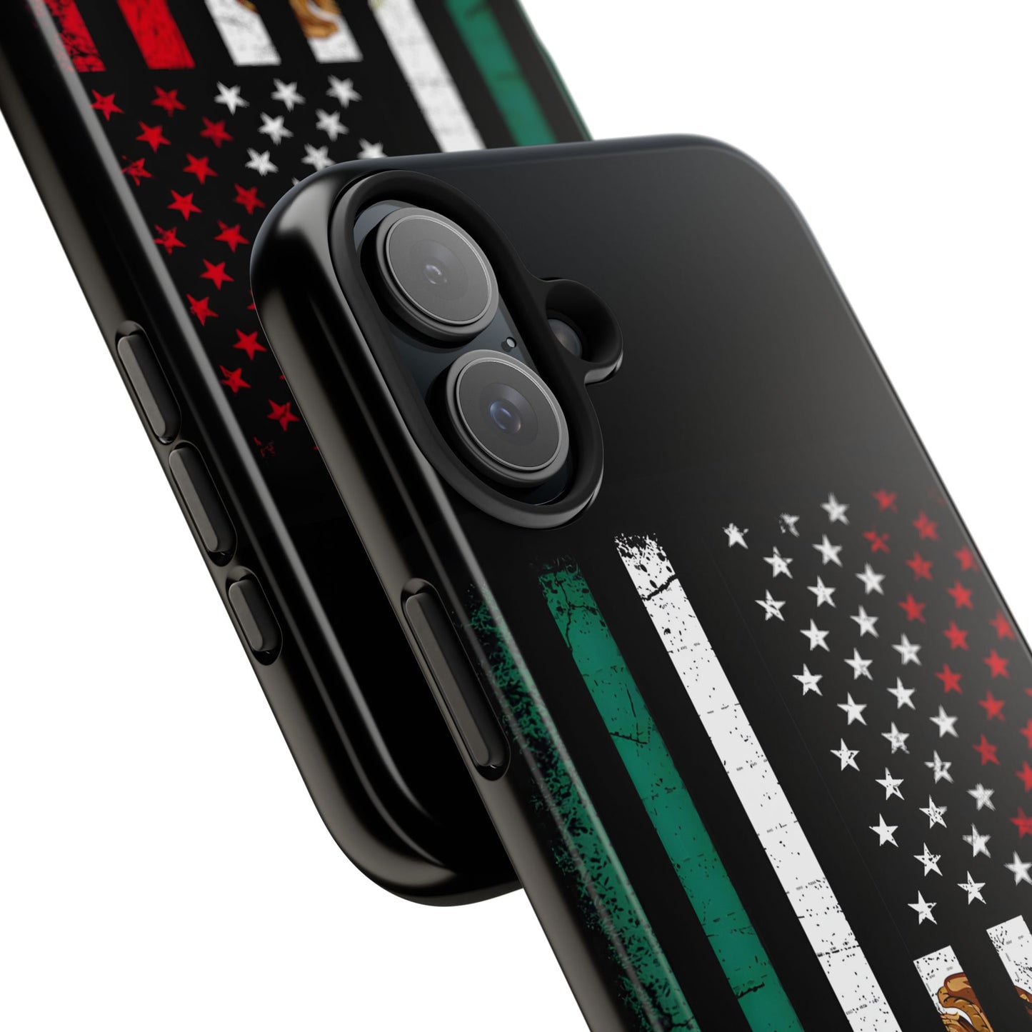 Mexican American  Distressed US–Mexico Flag Design Tough Phone Case