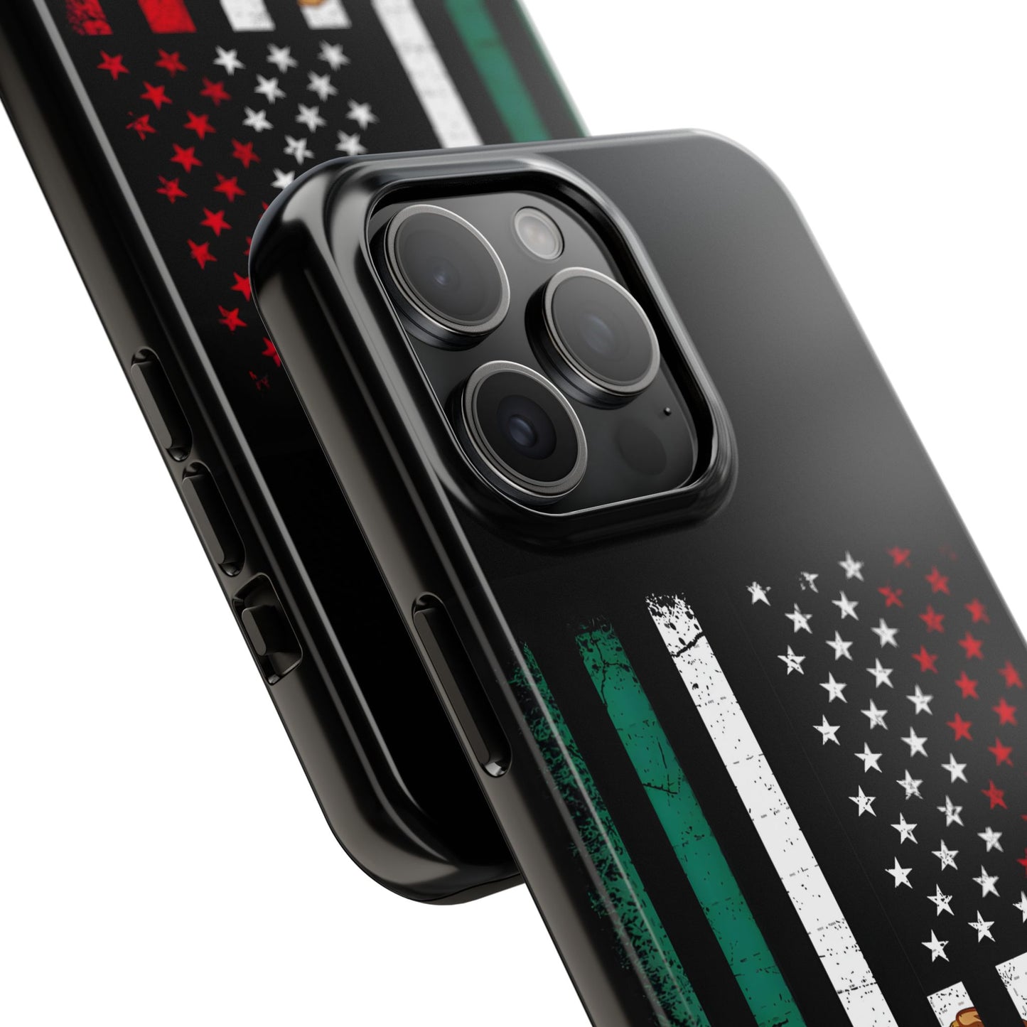 Mexican American  Distressed US–Mexico Flag Design Tough Phone Case