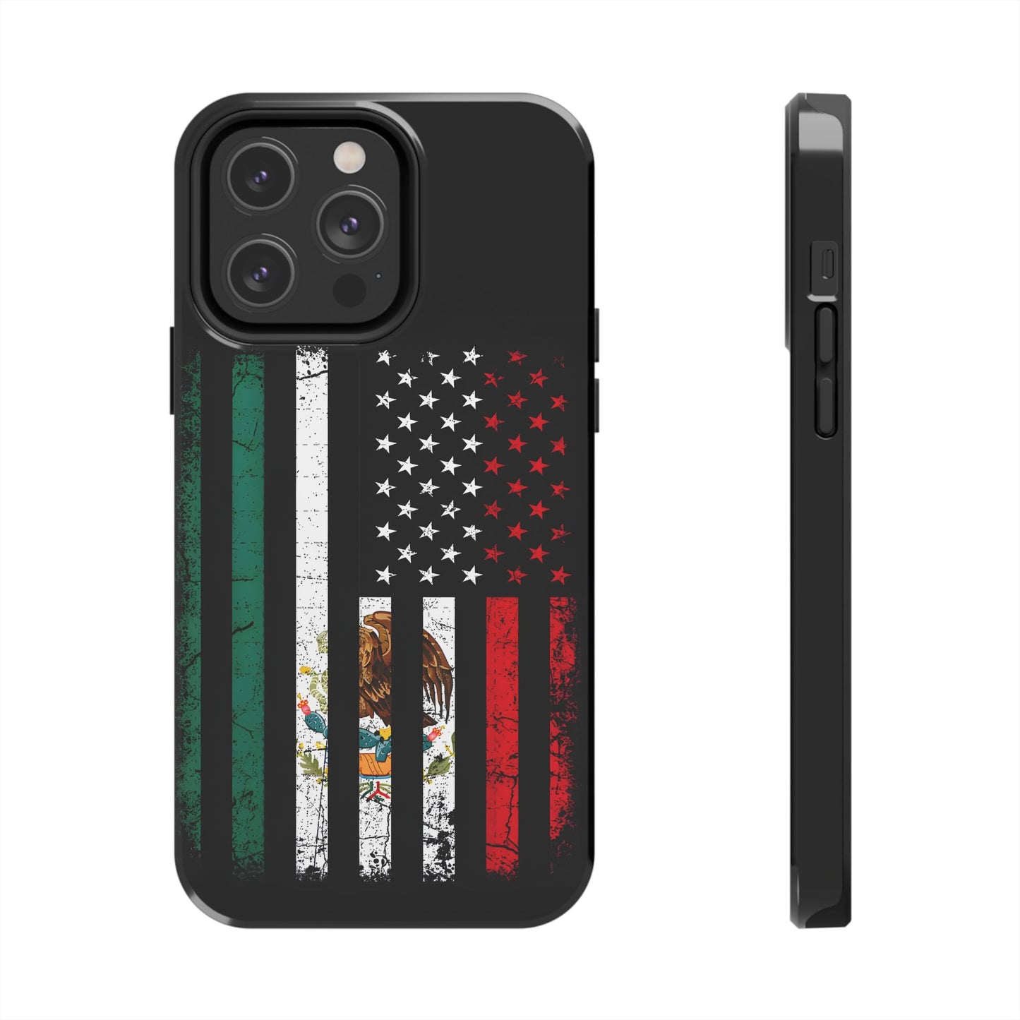 Mexican American  Distressed US–Mexico Flag Design Tough Phone Case