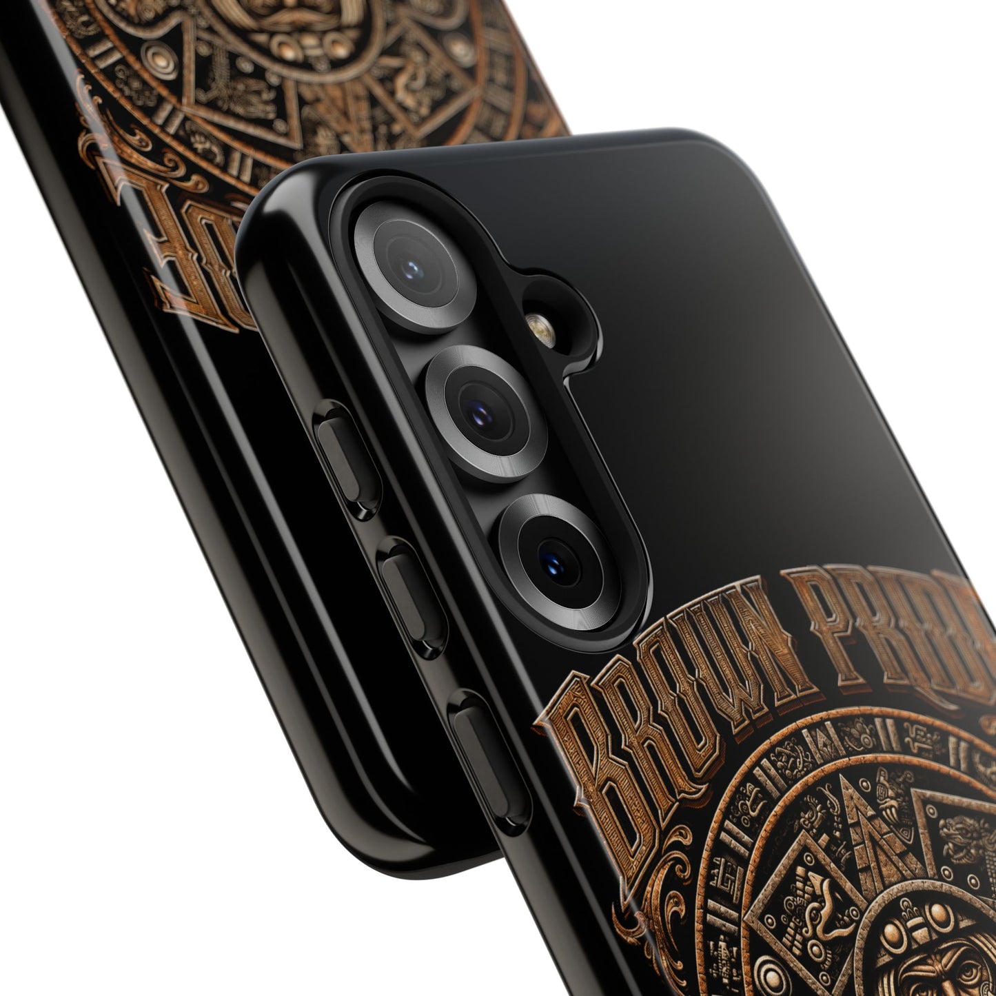 Brown Pride Aztec Calendar Illustration Phone Case | Protective Tough Case