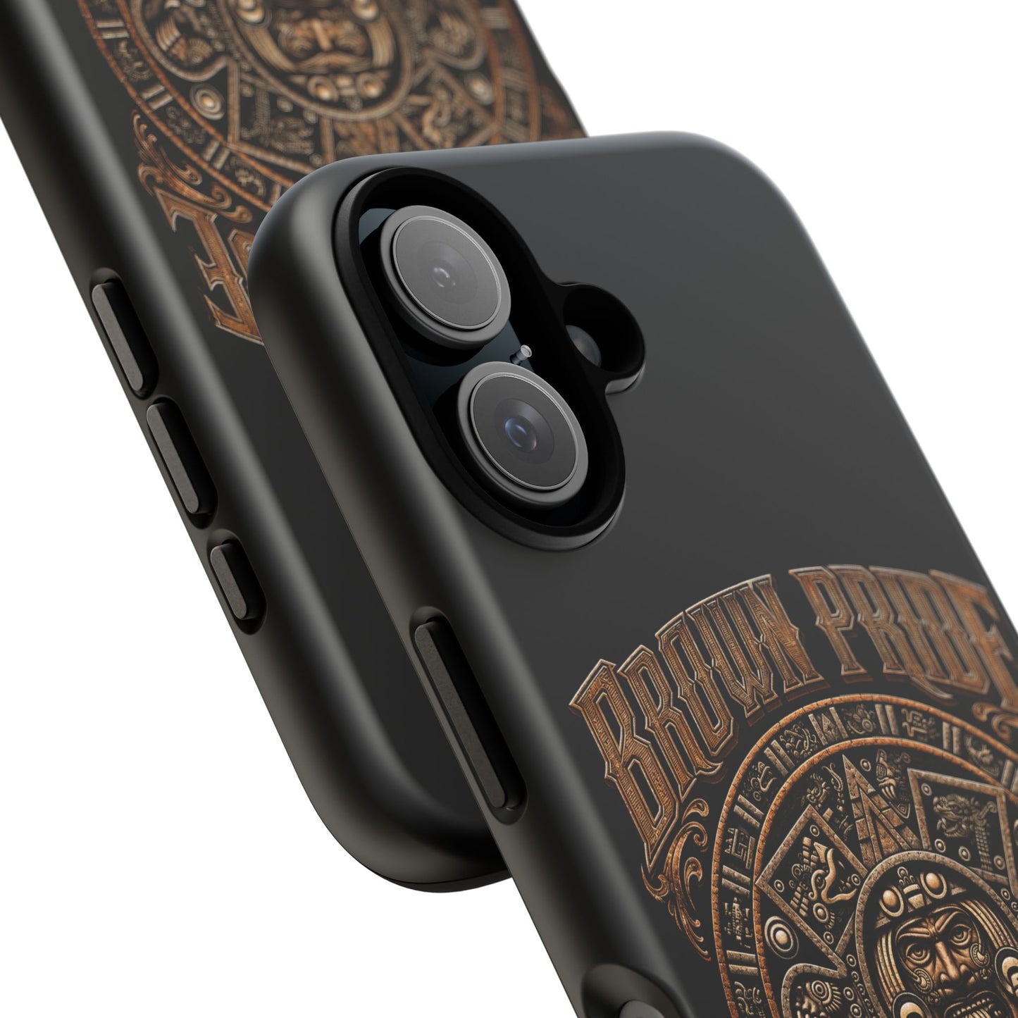 Brown Pride Aztec Calendar Illustration Phone Case | Protective Tough Case