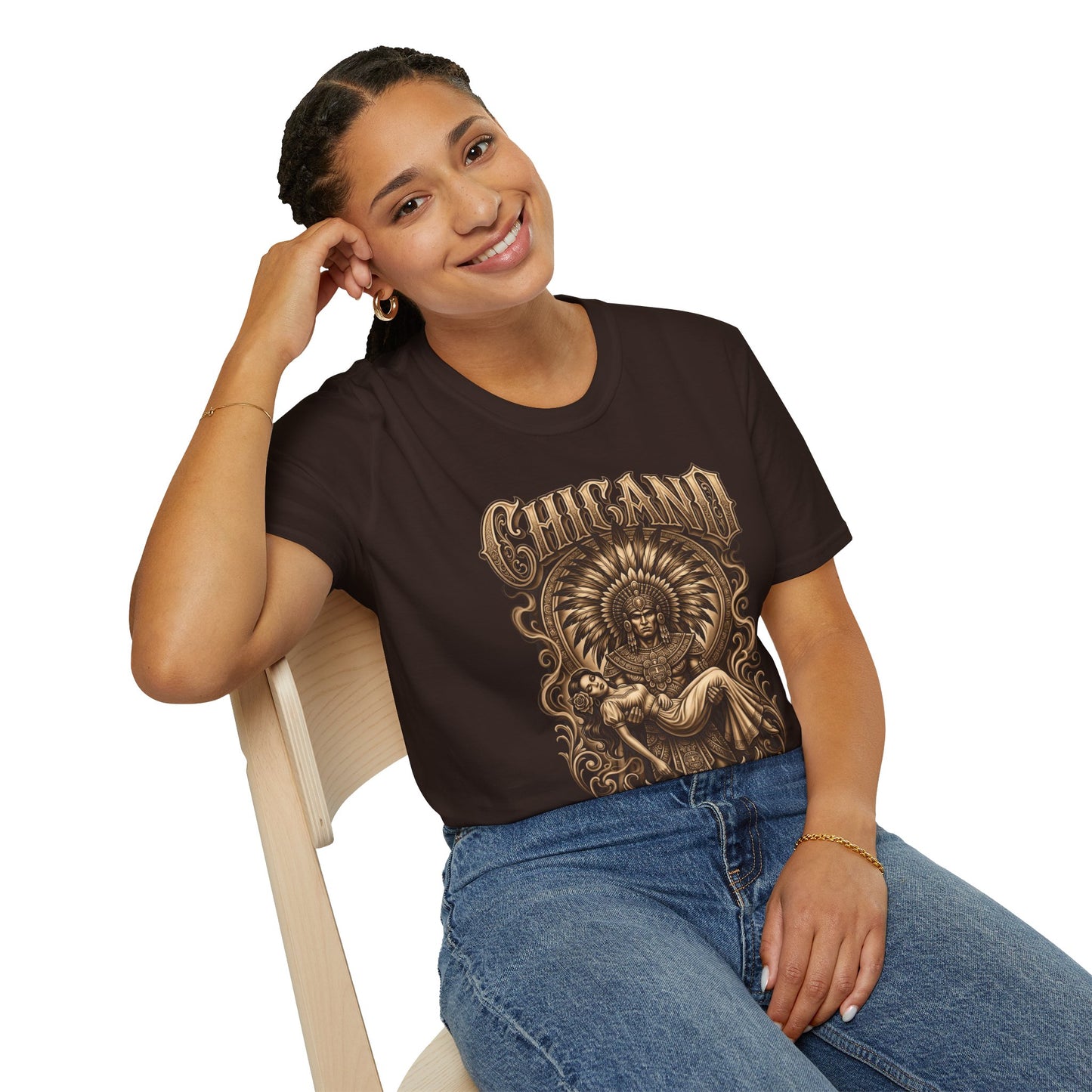 Chicano Aztec T-Shirt — Retro Chicano Culture Tee