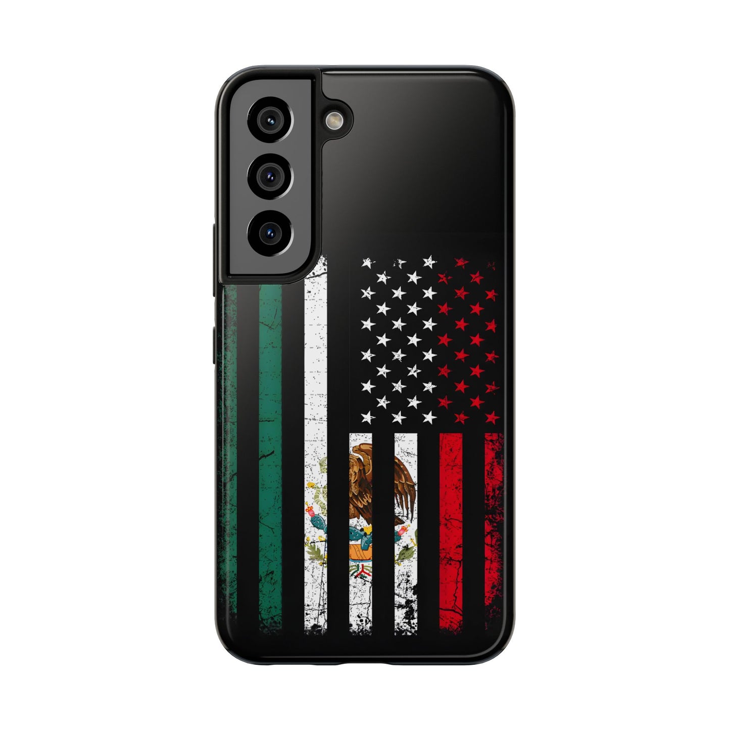 Mexican American  Distressed US–Mexico Flag Design Tough Phone Case