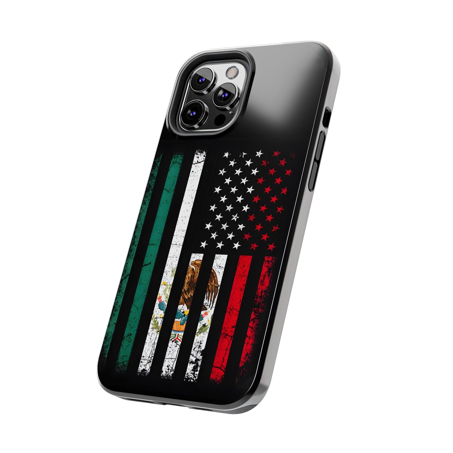 Mexican American  Distressed US–Mexico Flag Design Tough Phone Case