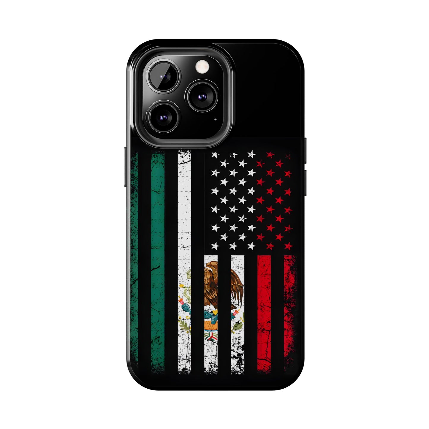 Mexican American  Distressed US–Mexico Flag Design Tough Phone Case