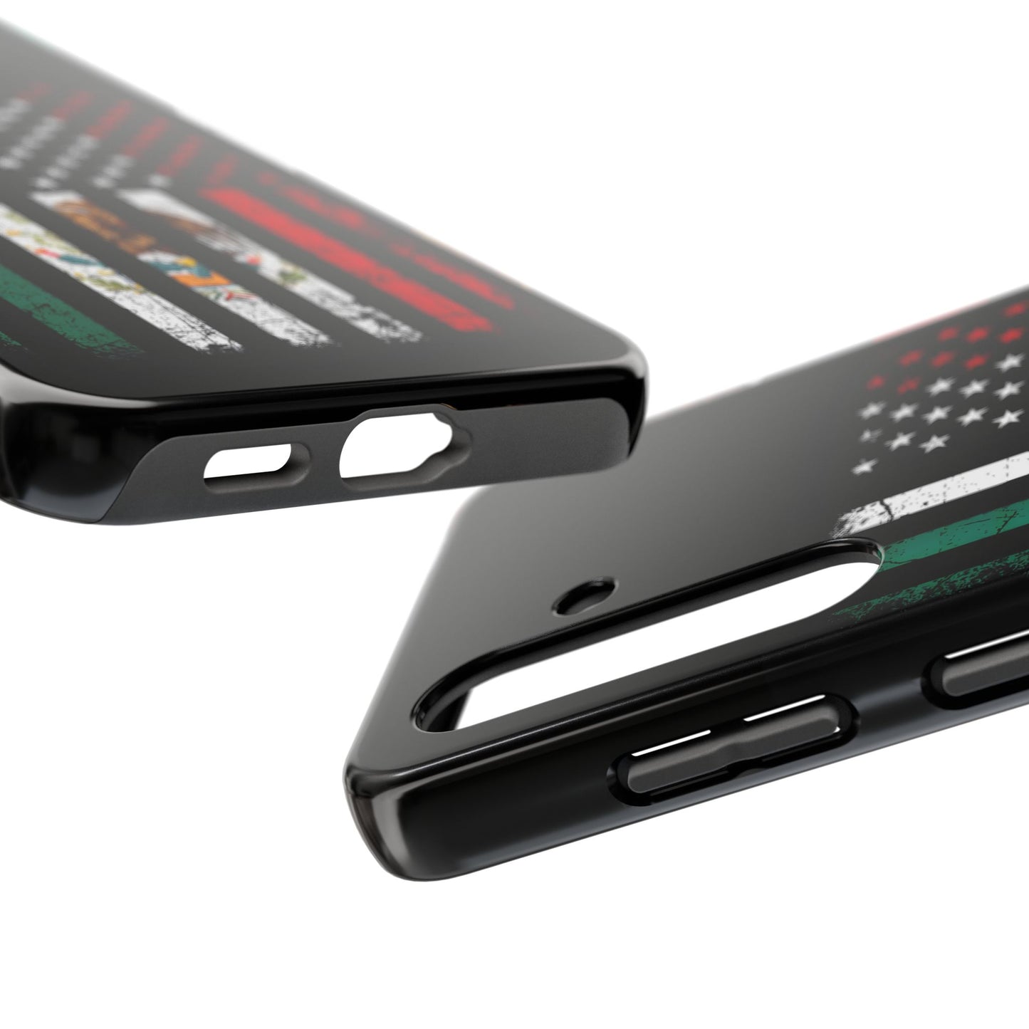 Mexican American  Distressed US–Mexico Flag Design Tough Phone Case