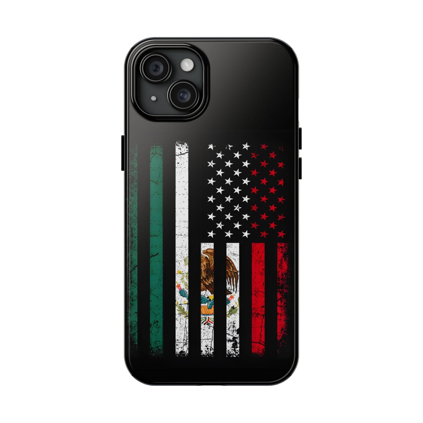Mexican American  Distressed US–Mexico Flag Design Tough Phone Case