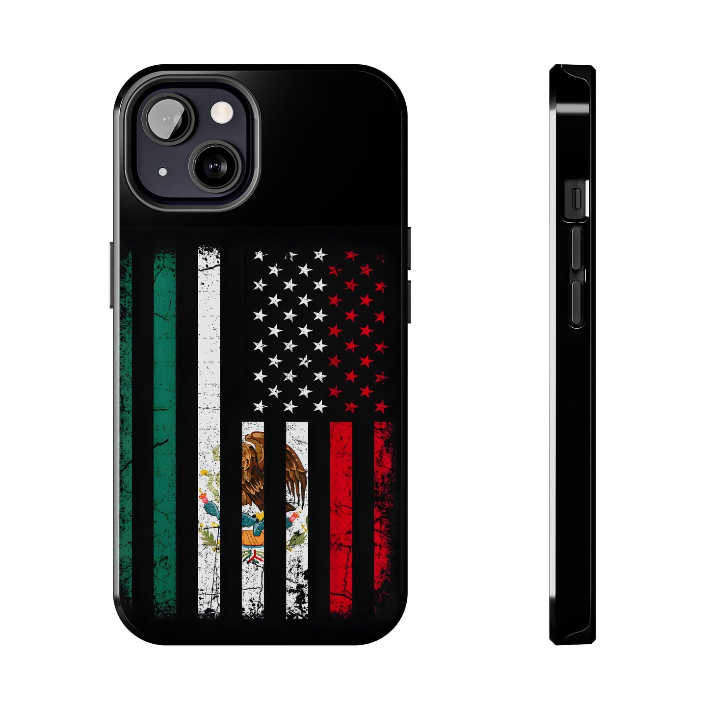 Mexican American  Distressed US–Mexico Flag Design Tough Phone Case