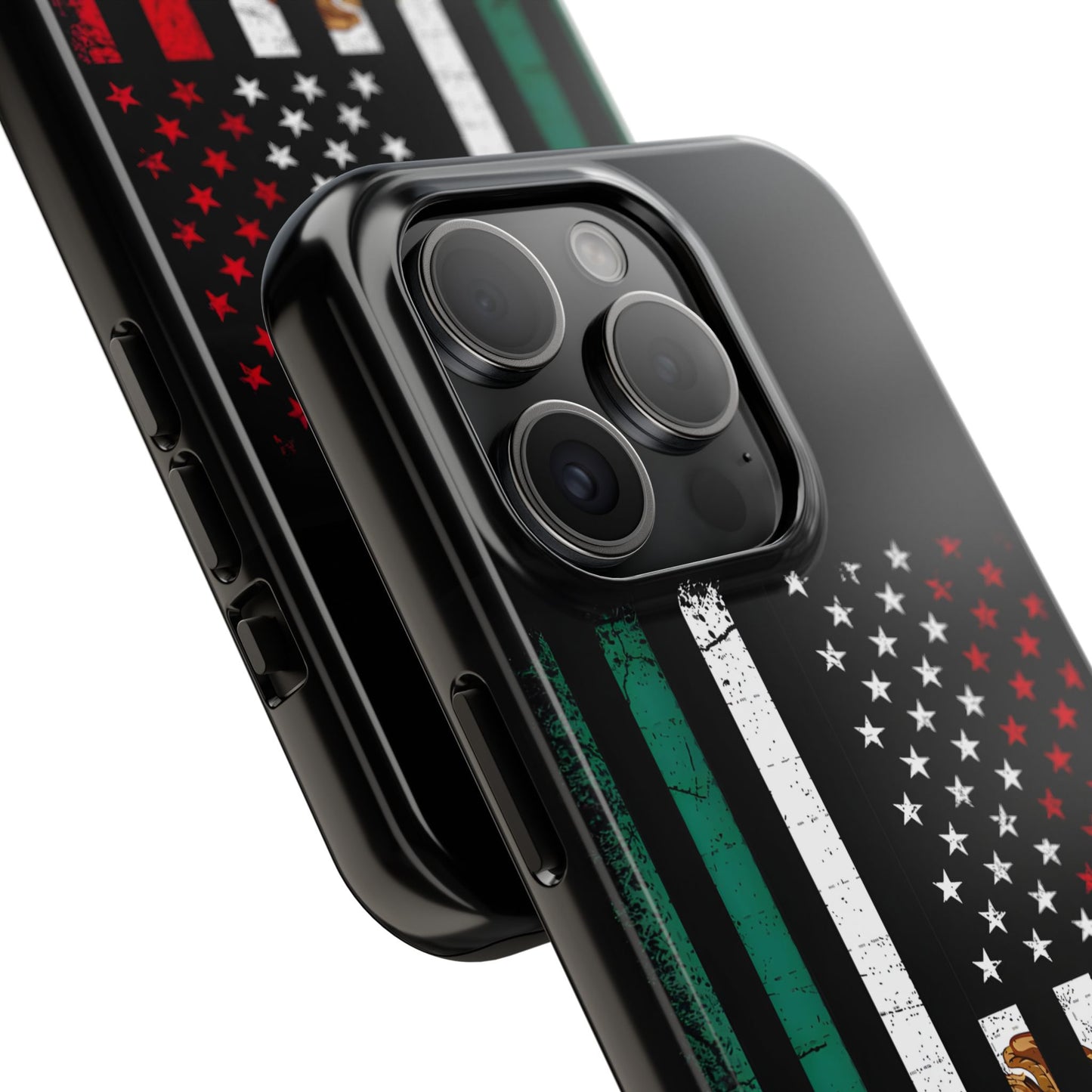 Mexican American  Distressed US–Mexico Flag Design Tough Phone Case