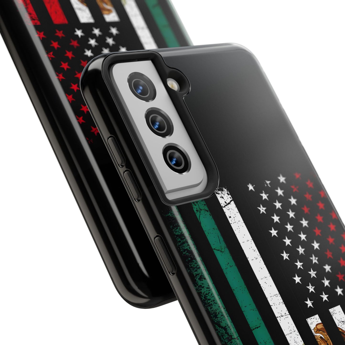 Mexican American  Distressed US–Mexico Flag Design Tough Phone Case