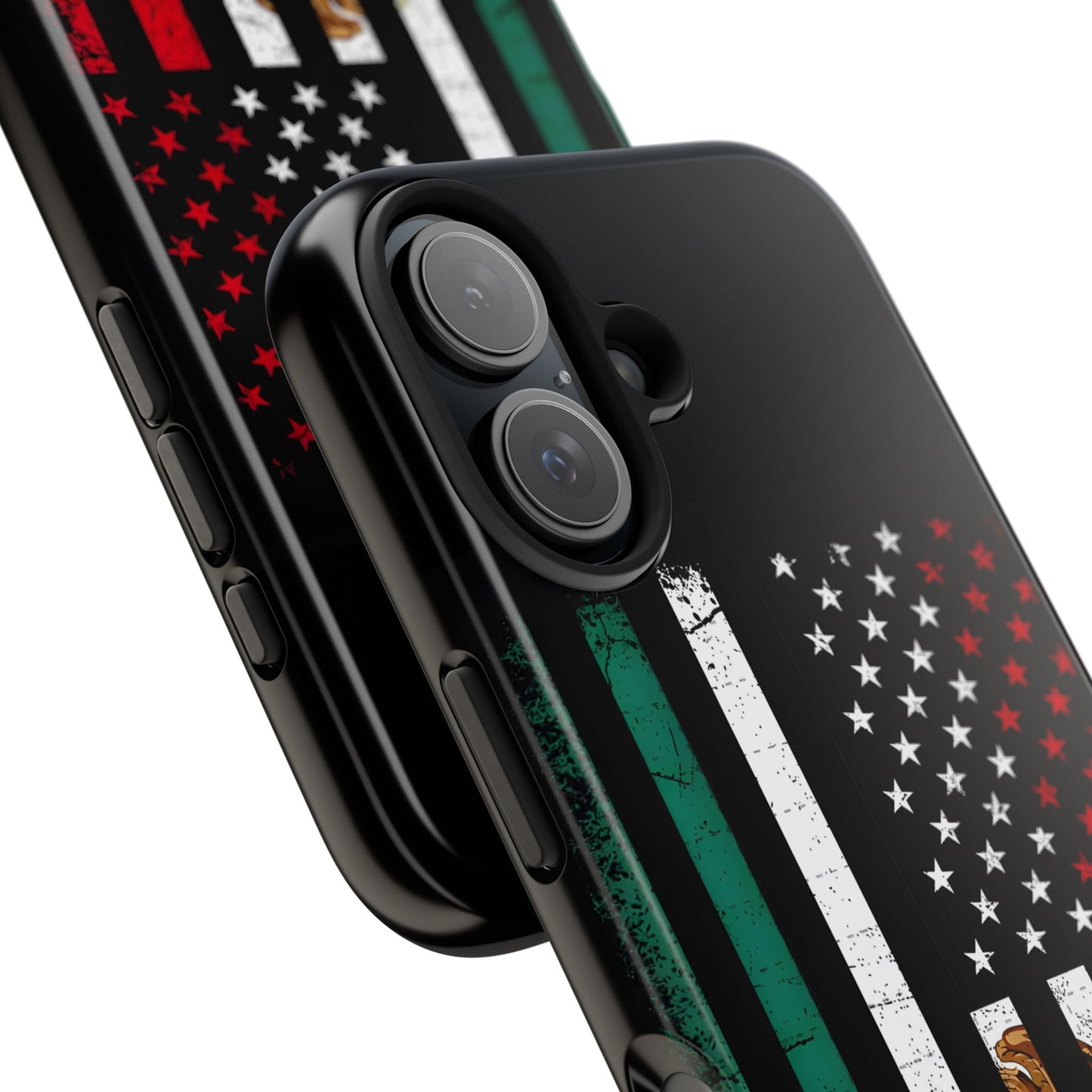 Mexican American  Distressed US–Mexico Flag Design Tough Phone Case