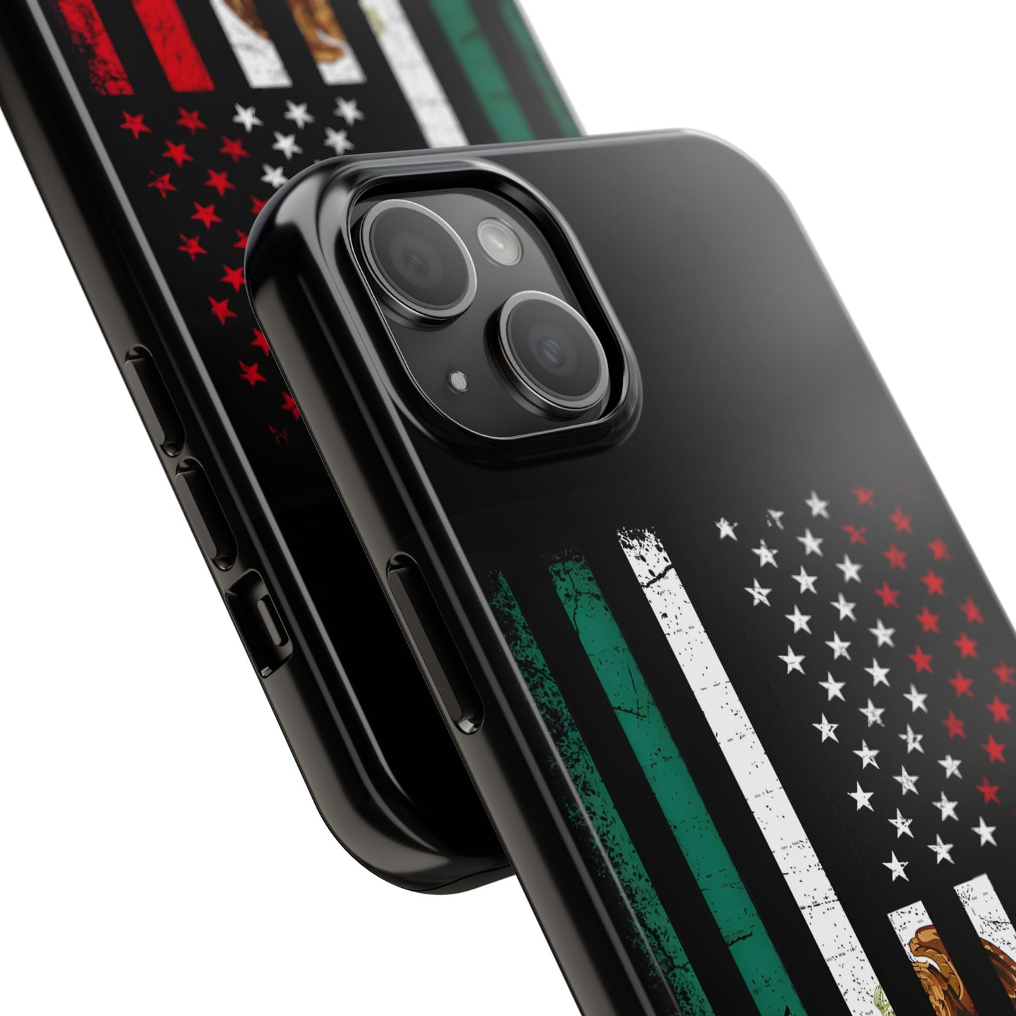Mexican American  Distressed US–Mexico Flag Design Tough Phone Case