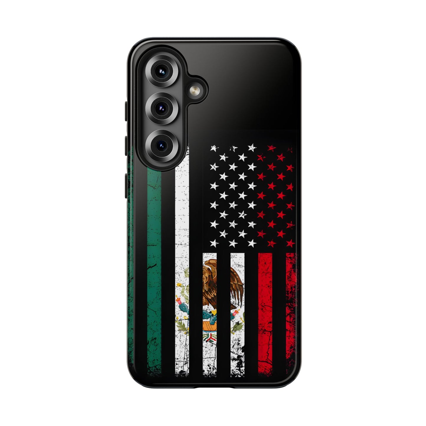 Mexican American  Distressed US–Mexico Flag Design Tough Phone Case