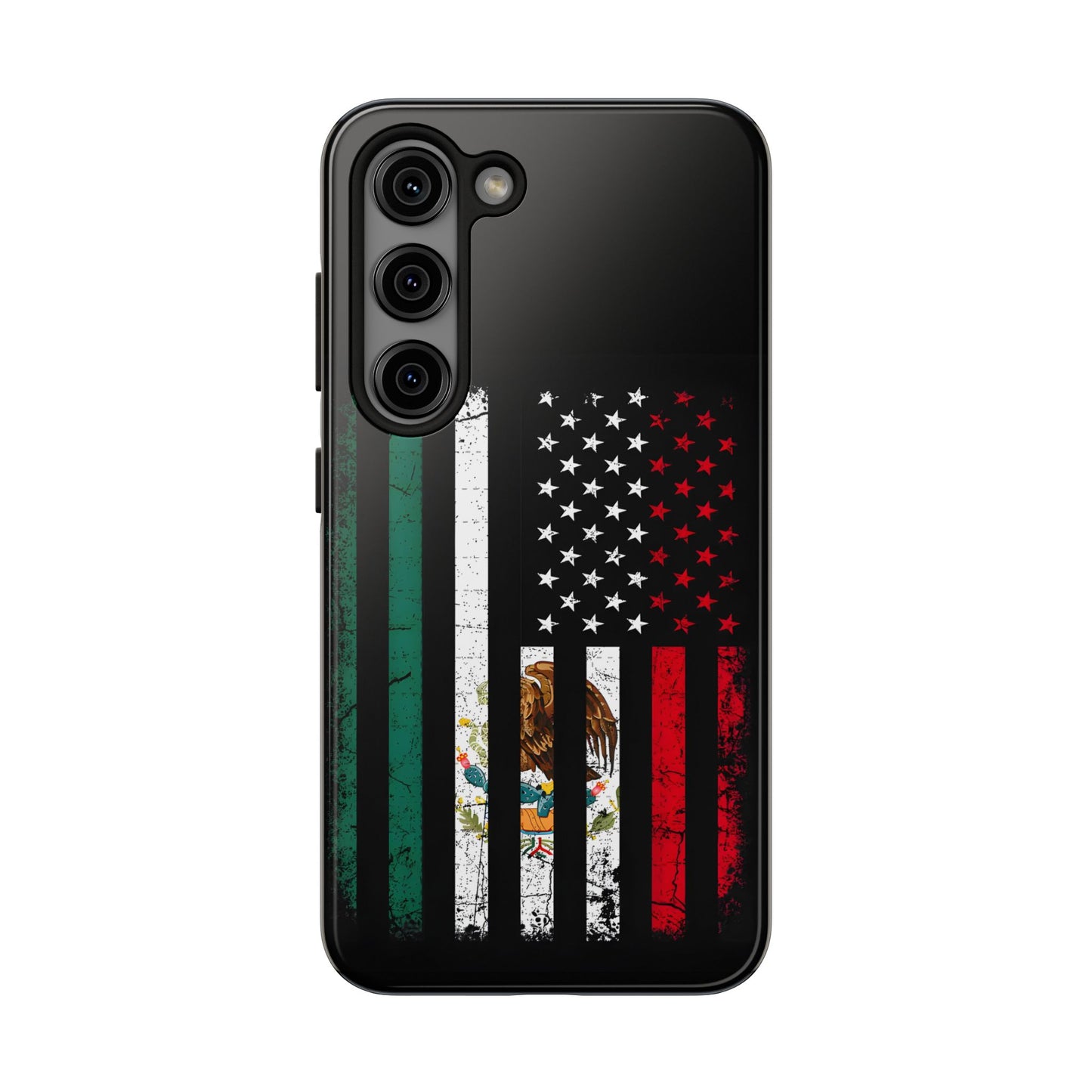 Mexican American  Distressed US–Mexico Flag Design Tough Phone Case