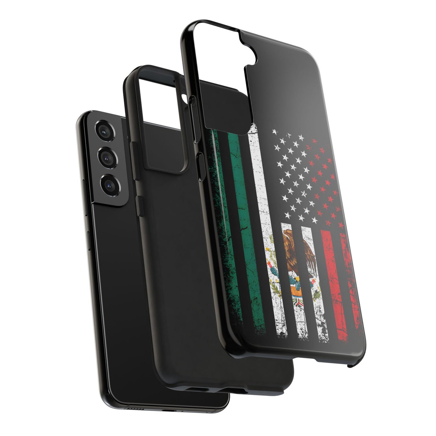 Mexican American  Distressed US–Mexico Flag Design Tough Phone Case