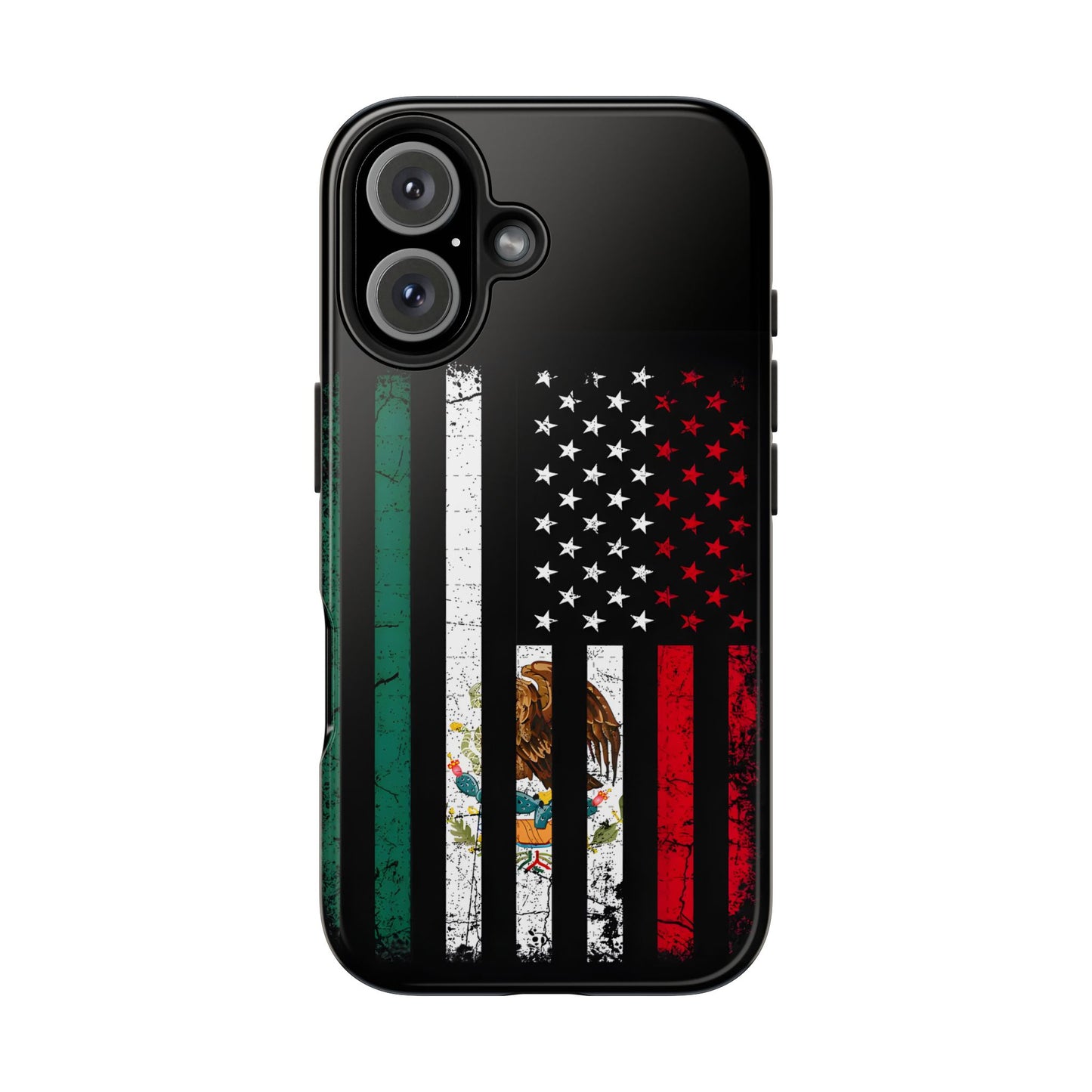 Mexican American  Distressed US–Mexico Flag Design Tough Phone Case