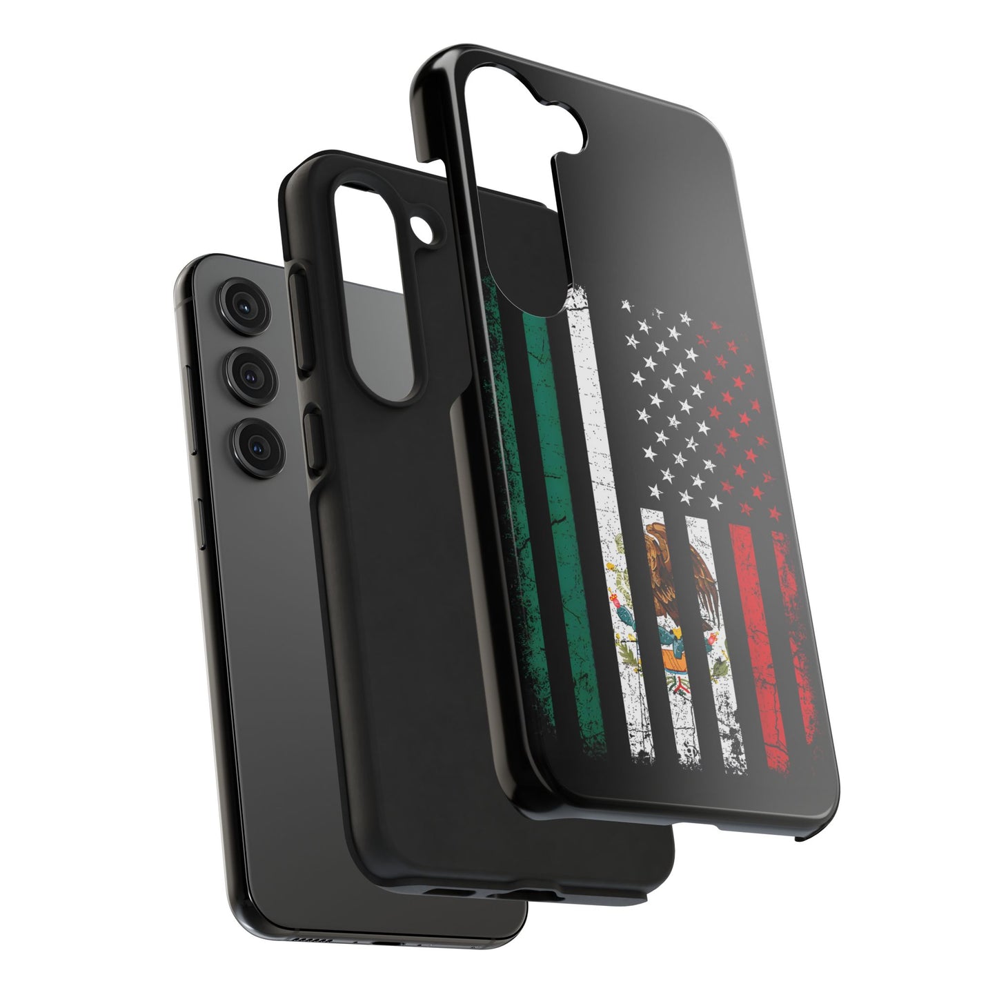 Mexican American  Distressed US–Mexico Flag Design Tough Phone Case
