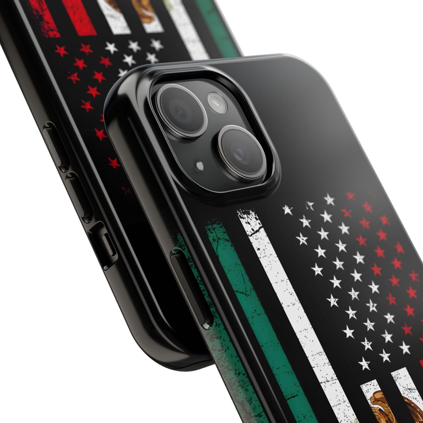 Mexican American  Distressed US–Mexico Flag Design Tough Phone Case