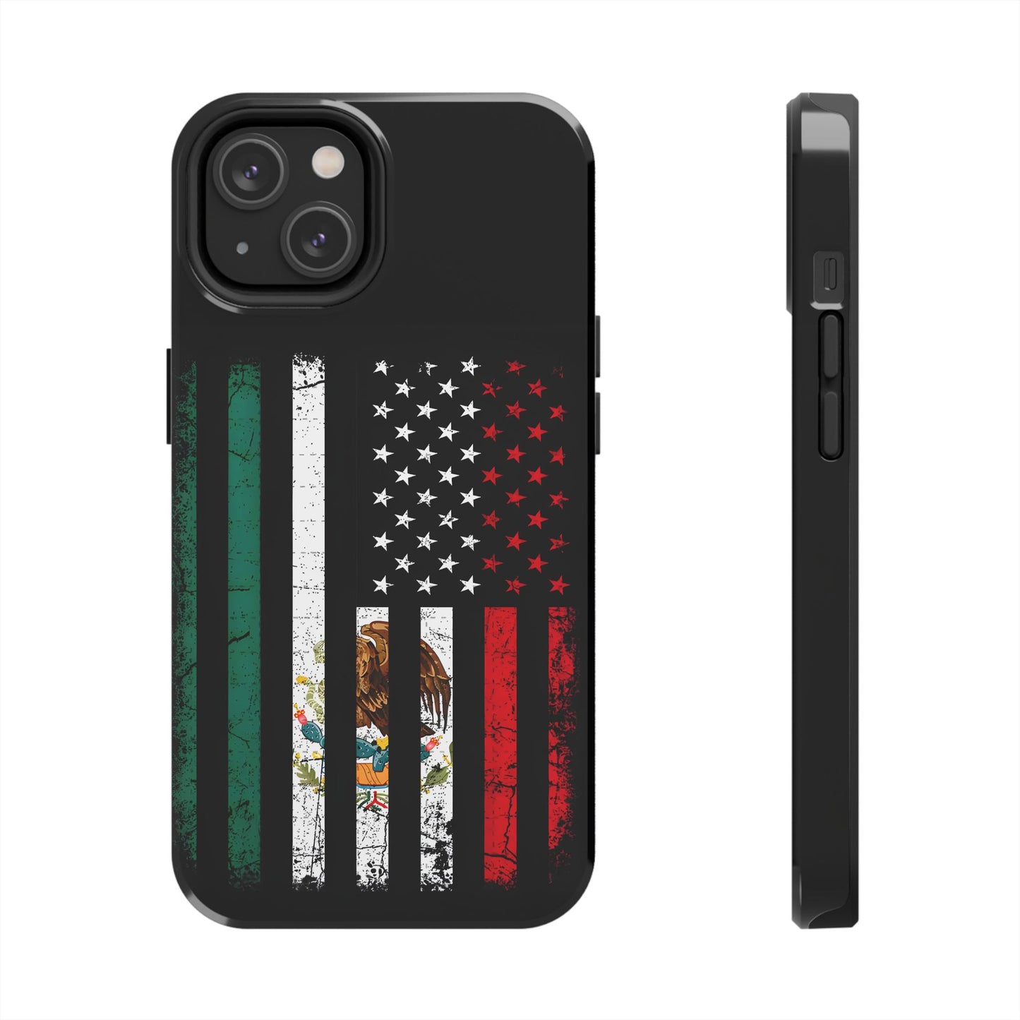 Mexican American  Distressed US–Mexico Flag Design Tough Phone Case