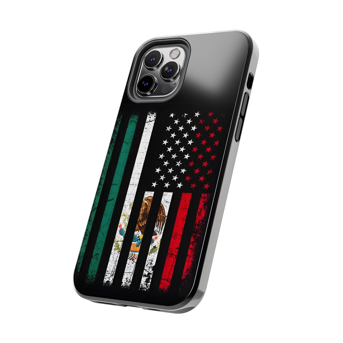 Mexican American  Distressed US–Mexico Flag Design Tough Phone Case