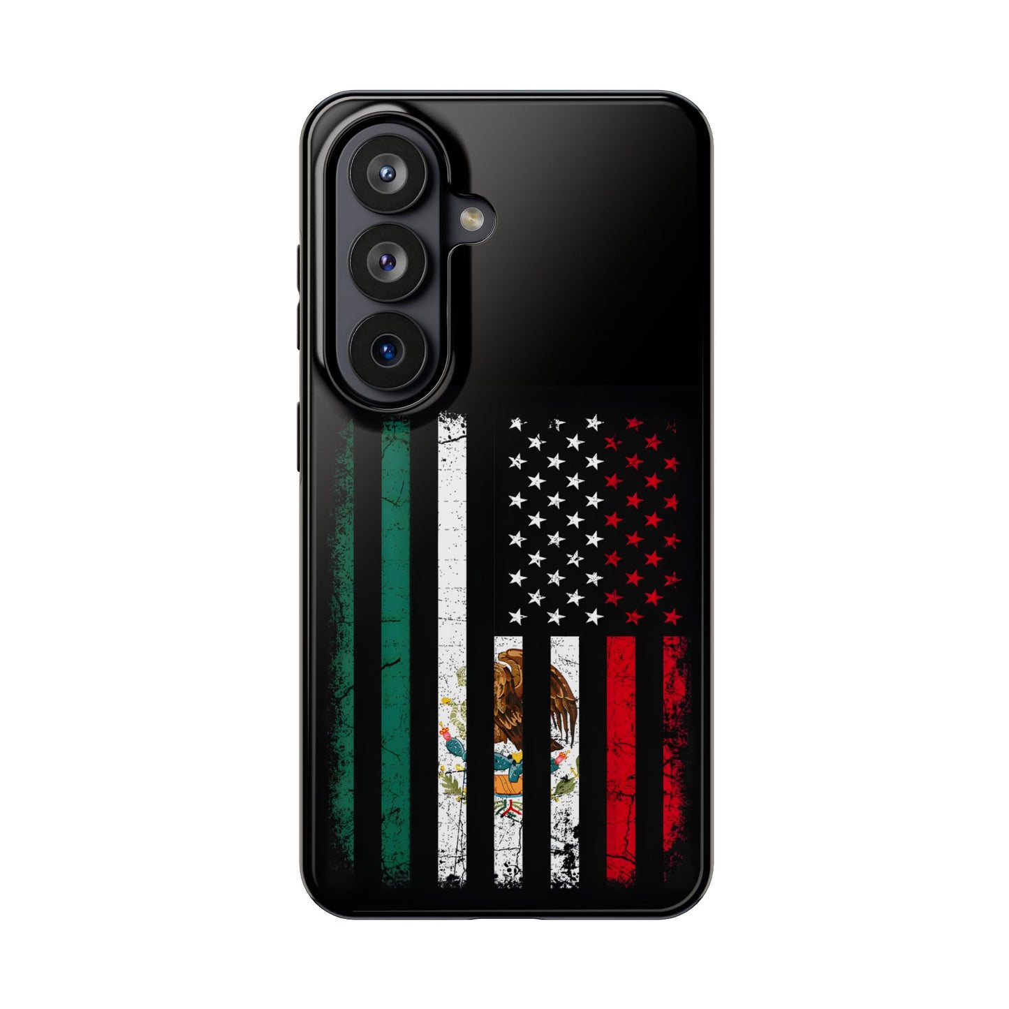 Mexican American  Distressed US–Mexico Flag Design Tough Phone Case