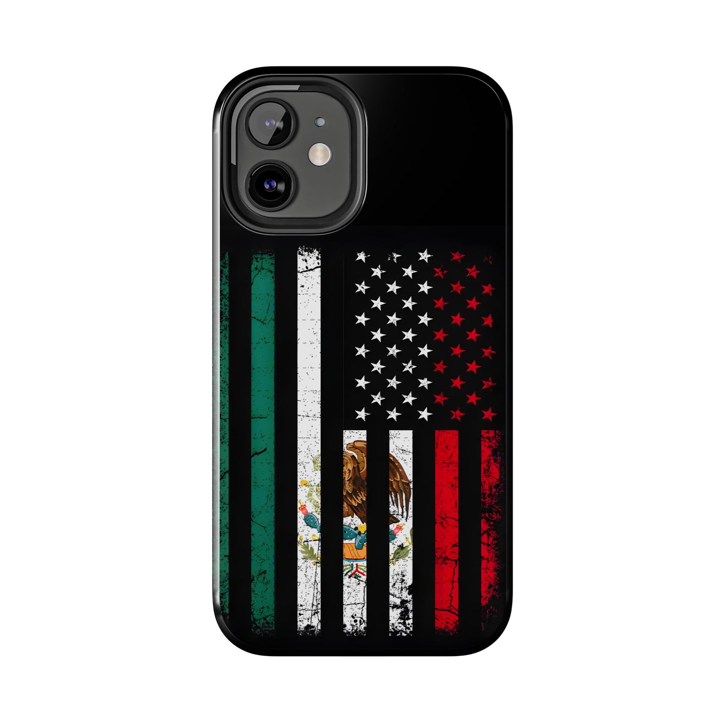 Mexican American  Distressed US–Mexico Flag Design Tough Phone Case