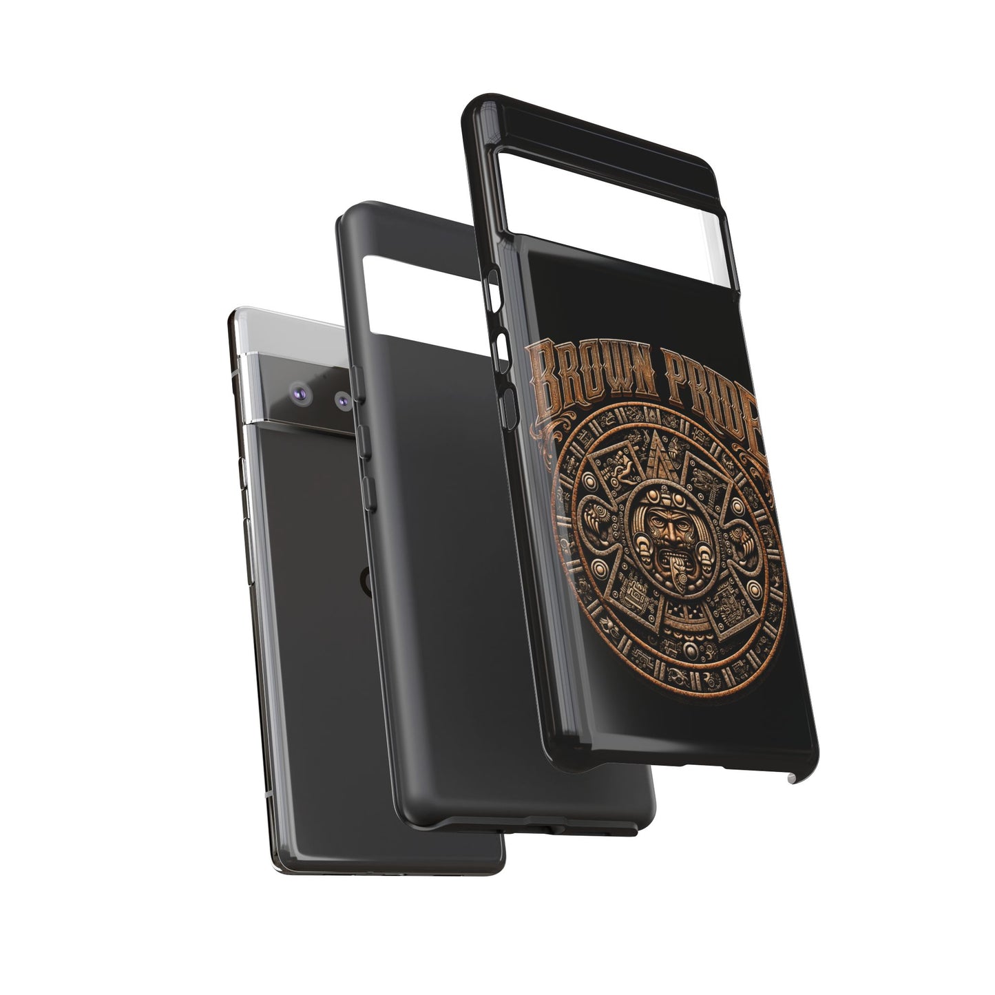 Brown Pride Aztec Calendar Illustration Phone Case | Protective Tough Case