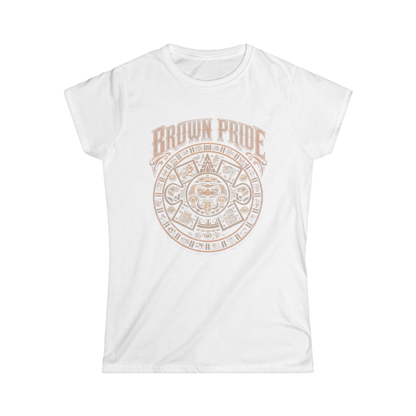 Brown Pride Aztec Calendar Tee | Indigenous Heritage Shirt
