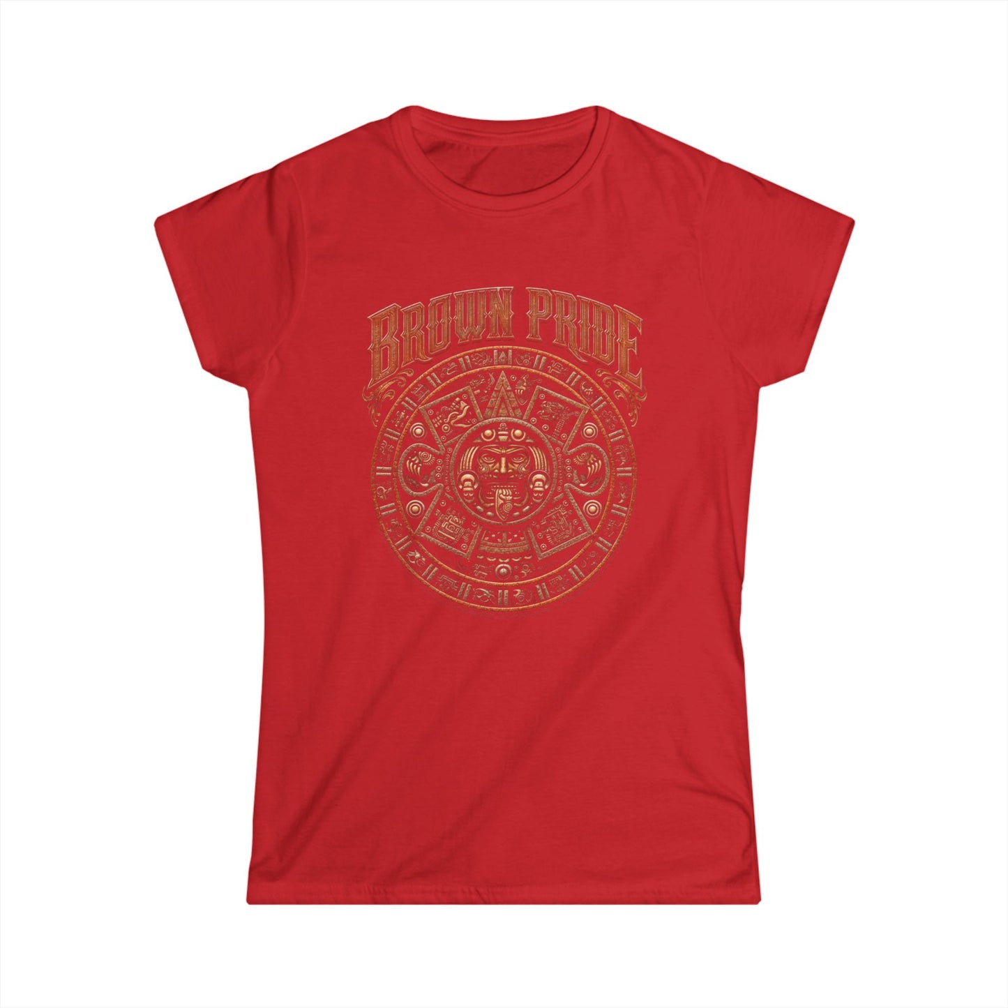 Brown Pride Aztec Calendar Tee | Indigenous Heritage Shirt