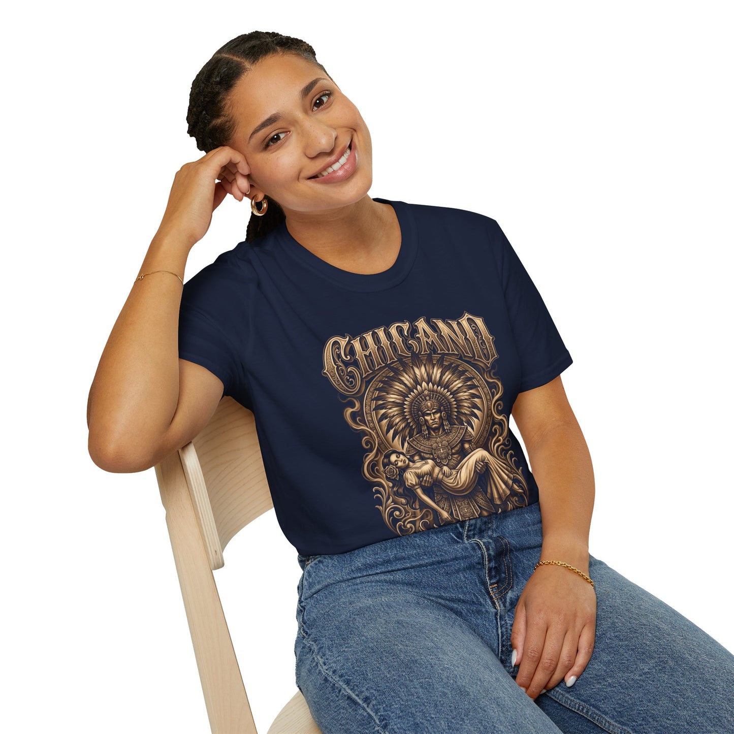 Chicano Aztec T-Shirt — Retro Chicano Culture Tee