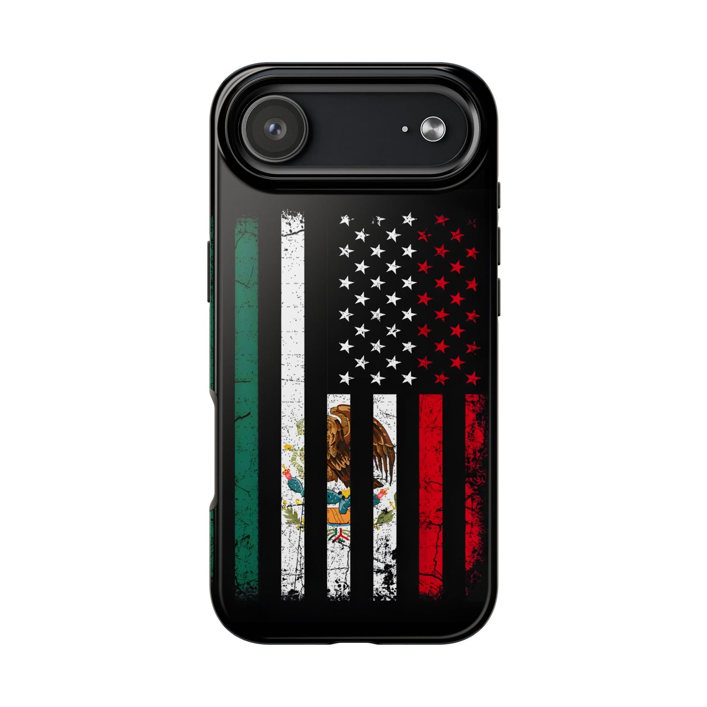 Mexican American  Distressed US–Mexico Flag Design Tough Phone Case