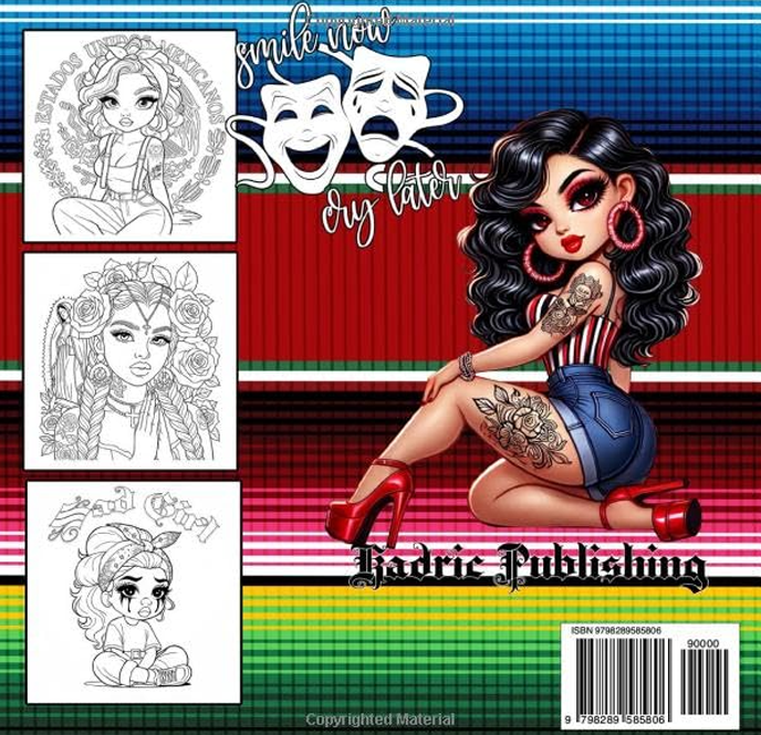 Chibi-Cholas Adult Coloring Book: Lowriders and Cholas Paperback