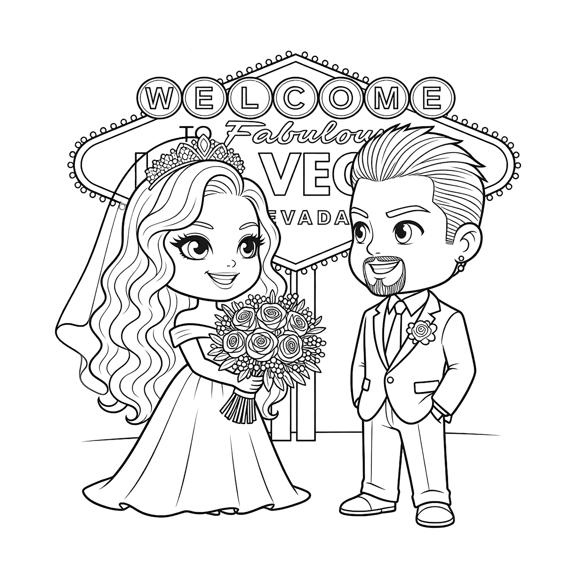 Paperback Chibi-Weddings Coloring Book by Kadric Publishing featuring cute wedding-themed chibi illustrations for coloring.