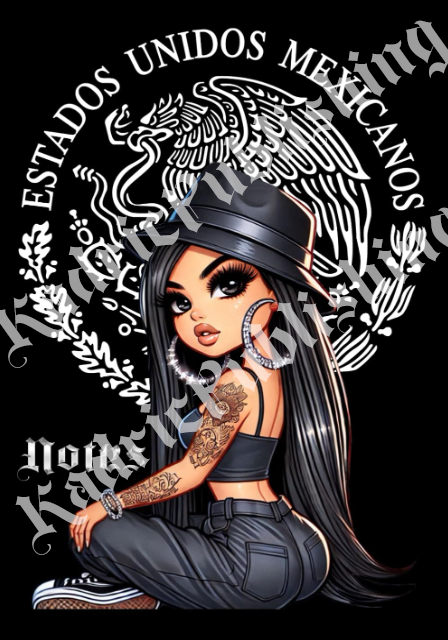 Chola Mexican Flag Notebook: 200 Lined pages Paperback