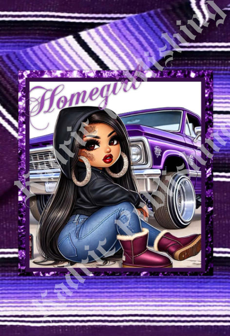 Homegirl Purple Serape Notebook: 200 Lined Pages Paperback