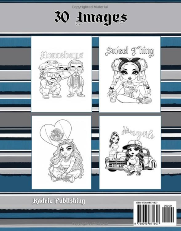 Homies Adult Coloring Book: Teens and Adults Stress relief coloring- Lowrider