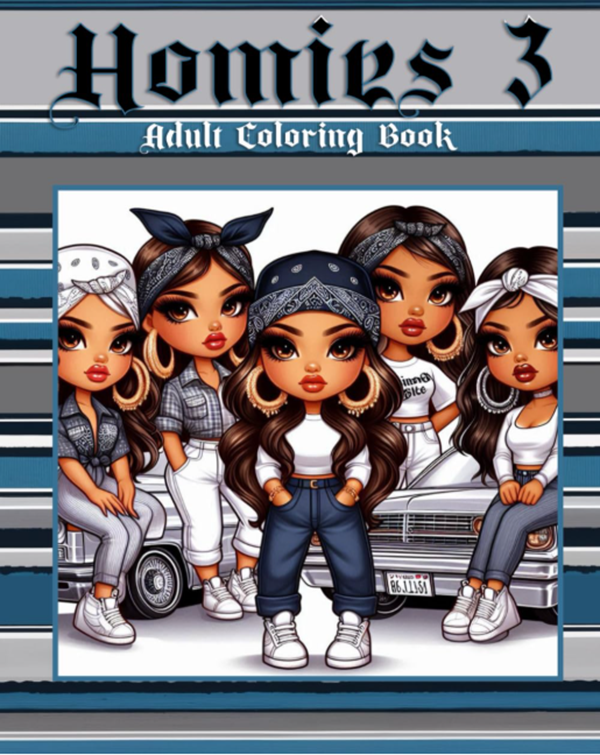 Homies Adult Coloring Book: Teens and Adults Stress relief coloring- Lowrider