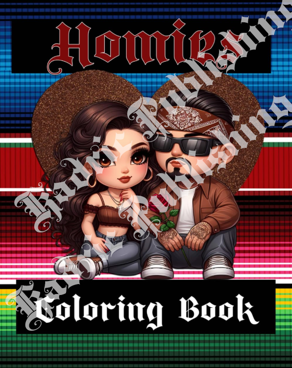 Homies Lowrider Adult Coloring book   | Chicano Merchandise