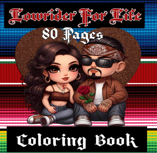 Lowrider For Life -80 Unique Images: Adult Coloring Book Paperback