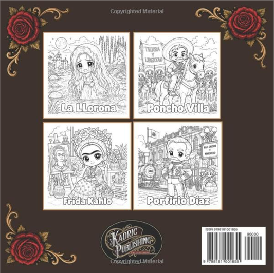 Mexican Legends and Myths Adult Coloring Book: Chibi-Style Coloring Pages Featuring La Llorona, El Cucuy, El Cadejo, La Lechuza, and Legendary Characters from Mexican Folklore