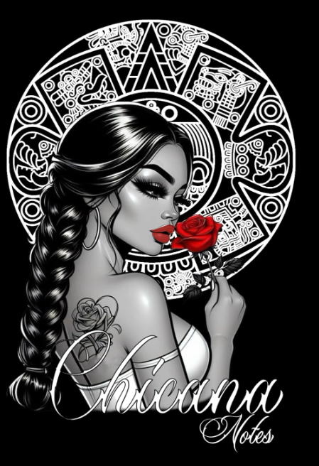 Chicana Notebook with 200 lined pages in a paperback format, featuring a colorful cover design by Kadric Publishing.